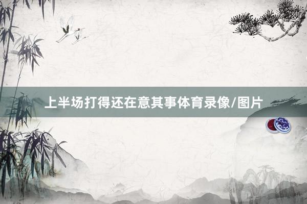 上半场打得还在意其事体育录像/图片