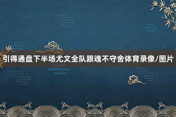 引得通盘下半场尤文全队跟魂不守舍体育录像/图片