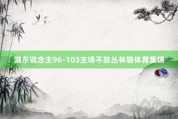 湖东说念主96-103主场不敌丛林狼体育集锦