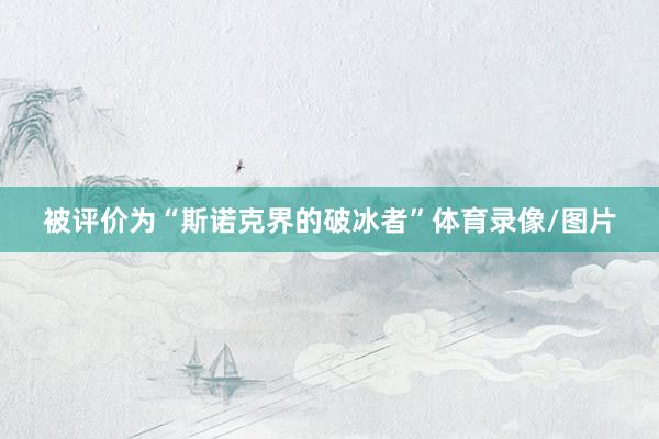 被评价为“斯诺克界的破冰者”体育录像/图片