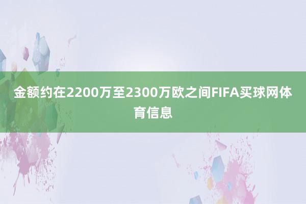 金额约在2200万至2300万欧之间FIFA买球网体育信息