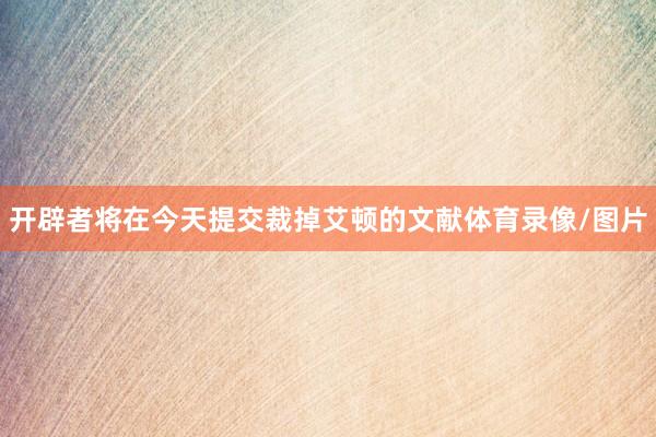 开辟者将在今天提交裁掉艾顿的文献体育录像/图片