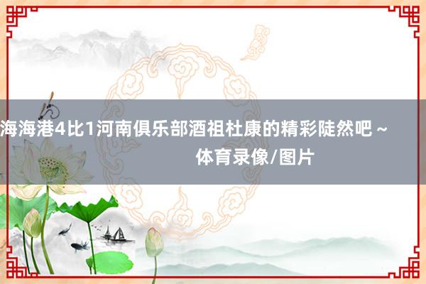 上海海港4比1河南俱乐部酒祖杜康的精彩陡然吧～                            体育录像/图片