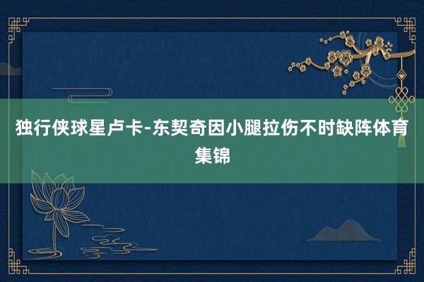 独行侠球星卢卡-东契奇因小腿拉伤不时缺阵体育集锦