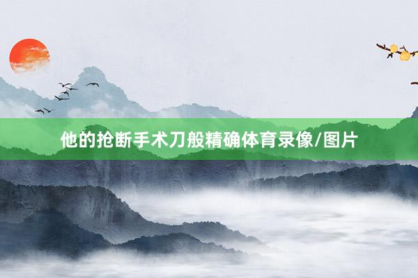 他的抢断手术刀般精确体育录像/图片