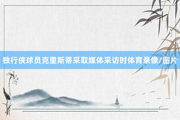 独行侠球员克里斯蒂采取媒体采访时体育录像/图片