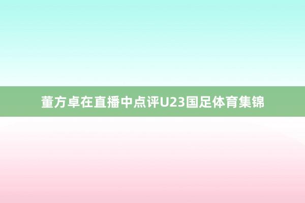 董方卓在直播中点评U23国足体育集锦