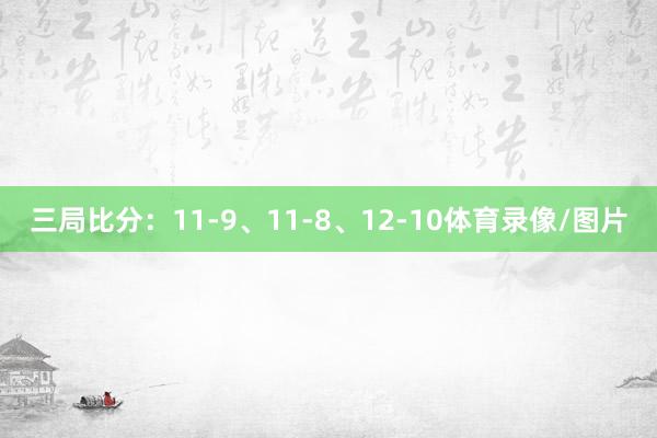 三局比分：11-9、11-8、12-10体育录像/图片